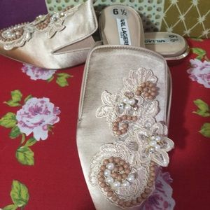 Karl Lagerfeld Embellished Mules